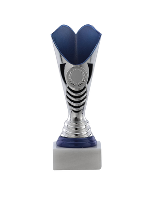 51102 Trophy, silver-blue, 18 cm - 20 cm