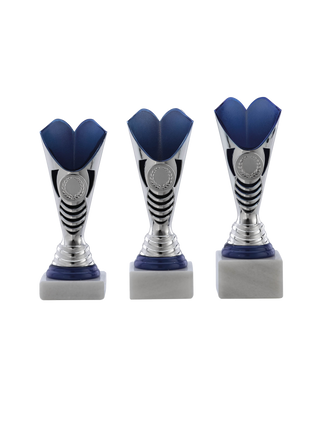 51102 Trophy, silver-blue, 18 cm - 20 cm