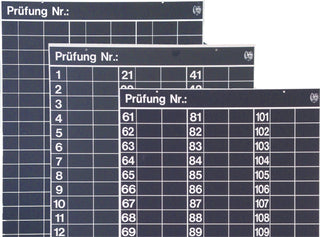 Starter table for chalk without numbers